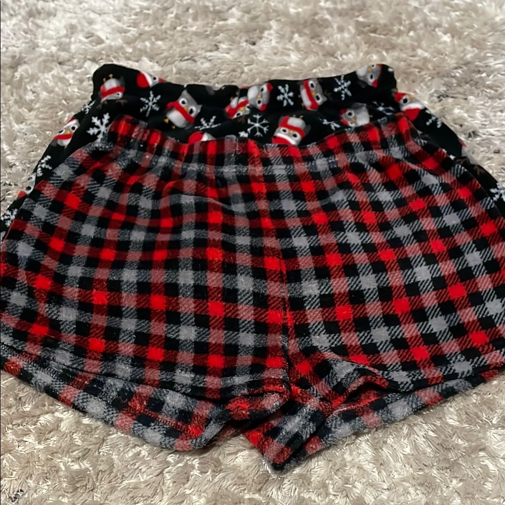 Plaid Red and Black Women's Shorts